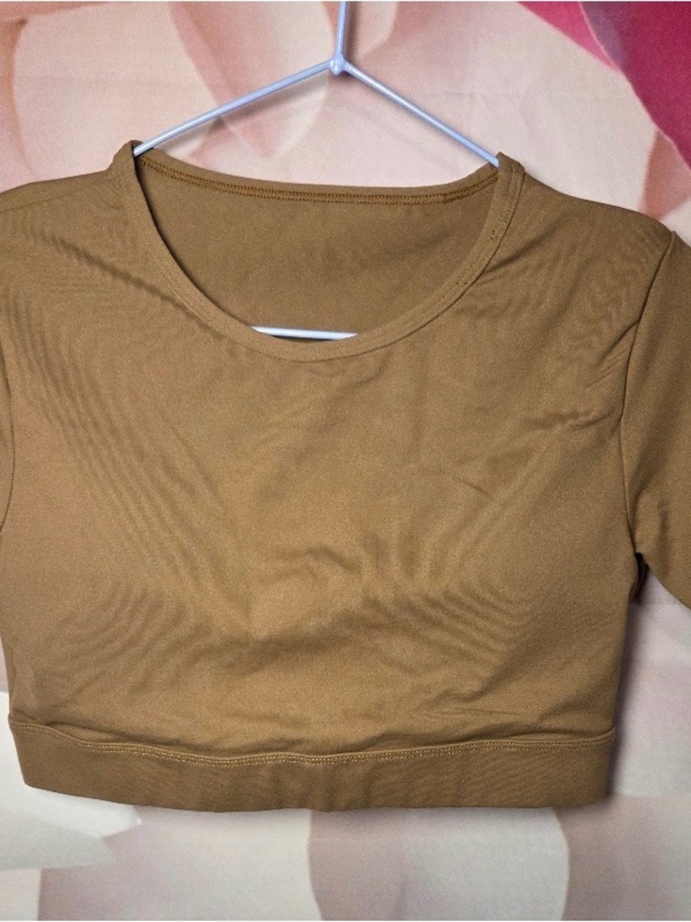 NVGTN Brown Crewneck Crop Top